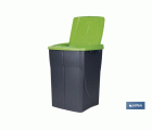 CUBO DE BASURA PARA RECICLAR 45 LITROS  COLOR VERDE 36.5 X 36 X 51  CM