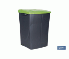 CUBO DE BASURA PARA RECICLAR 45 LITROS  COLOR VERDE 36.5 X 36 X 51  CM