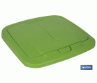 CUBO DE BASURA PARA RECICLAR 45 LITROS  COLOR VERDE 36.5 X 36 X 51  CM