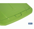CUBO DE BASURA PARA RECICLAR 45 LITROS  COLOR VERDE 36.5 X 36 X 51  CM