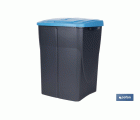 CUBO DE BASURA PARA RECICLAR 45 LITROS  COLOR AZUL 36.5 X 36 X 51  CM