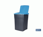 CUBO DE BASURA PARA RECICLAR 45 LITROS  COLOR AZUL 36.5 X 36 X 51  CM