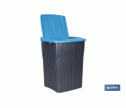 CUBO DE BASURA PARA RECICLAR 45 LITROS  COLOR AZUL 36.5 X 36 X 51  CM
