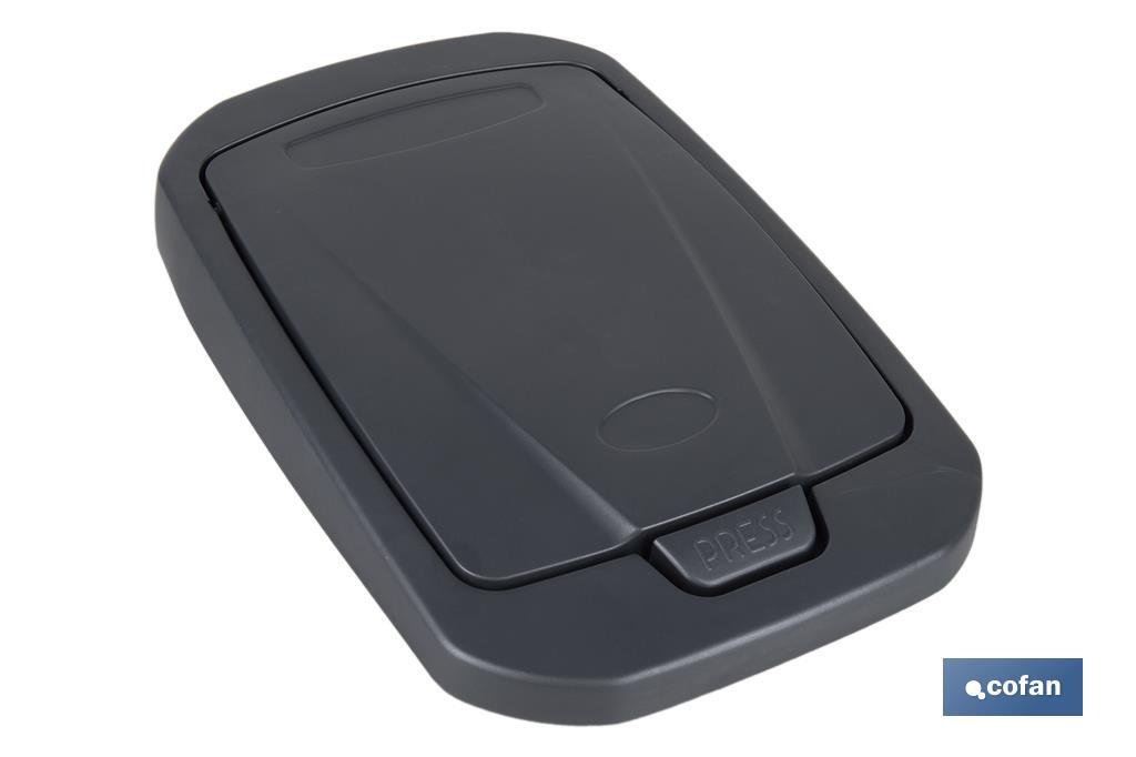 CUBO DE BASURA PARA RECICLAR 15 LITROS  COLOR GRIS 20 X 31 X 42 CM