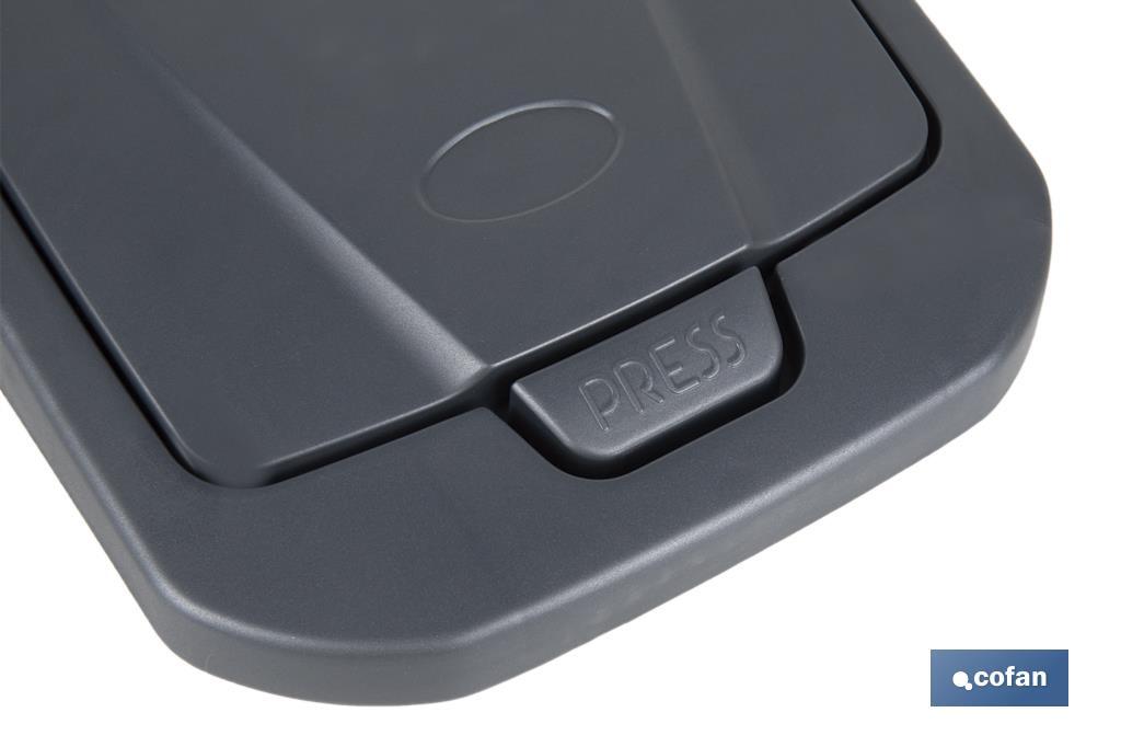 CUBO DE BASURA PARA RECICLAR 15 LITROS  COLOR GRIS 20 X 31 X 42 CM