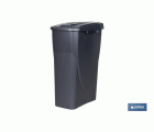 CUBO DE BASURA PARA RECICLAR 25 LITROS  COLOR GRIS 21.5 X 36 X 51 CM