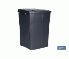 CUBO DE BASURA PARA RECICLAR 45 LITROS  COLOR GRIS 36.5 X 36 X 51  CM