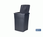CUBO DE BASURA PARA RECICLAR 45 LITROS  COLOR GRIS 36.5 X 36 X 51  CM