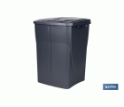 CUBO DE BASURA PARA RECICLAR 45 LITROS  COLOR GRIS 36.5 X 36 X 51  CM