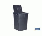 CUBO DE BASURA PARA RECICLAR 45 LITROS  COLOR GRIS 36.5 X 36 X 51  CM