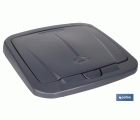 CUBO DE BASURA PARA RECICLAR 45 LITROS  COLOR GRIS 36.5 X 36 X 51  CM
