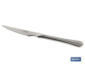 Cuchillo de Carne | Modelo Bolonia | Fabricado en Acero Inox 18/0 | Envase blíster 2 o 12 unidades