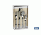 Cubertería de Acero Inoxidable | Modelo Bolonia | Juego de 24 pcs | C-18/0 | Incluye caja de diseño y gran calidad