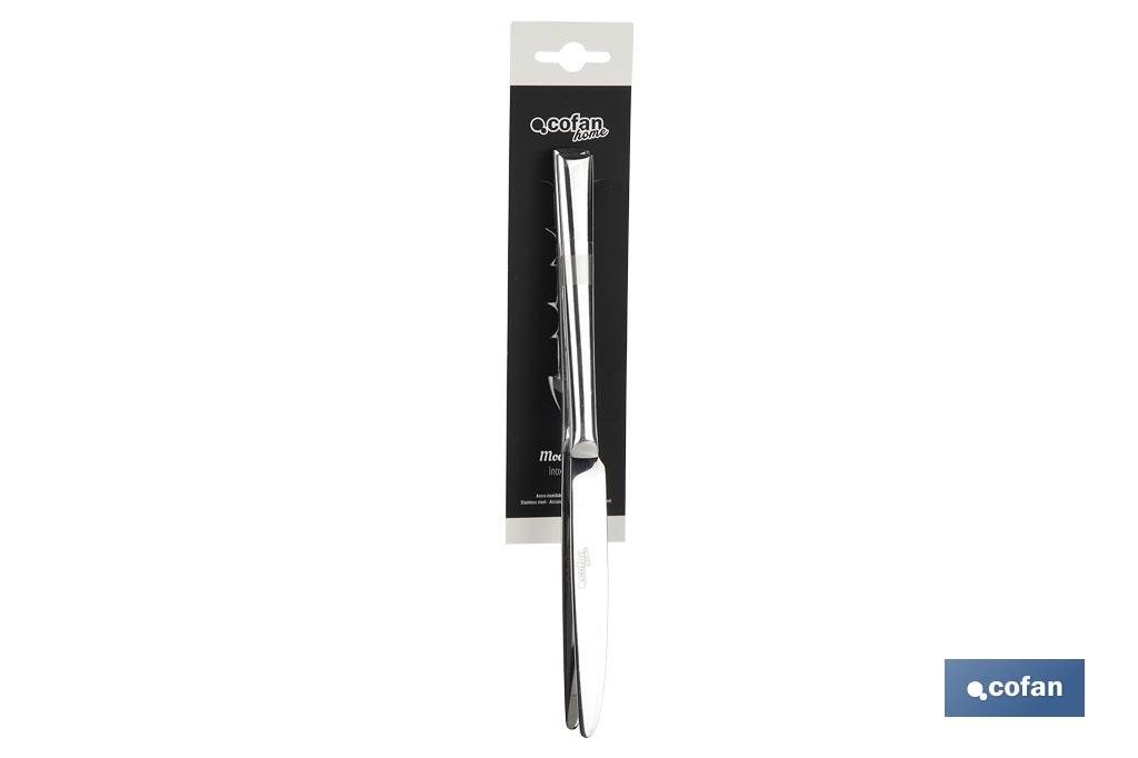 BL 2uds CUCHILLO DE MESA INOX C-18/10 MODELO BARI 10 mm