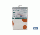 FUNDA TABLA PLANCHAR ACOLCHADA 140X60 LUNARES NARANJAS