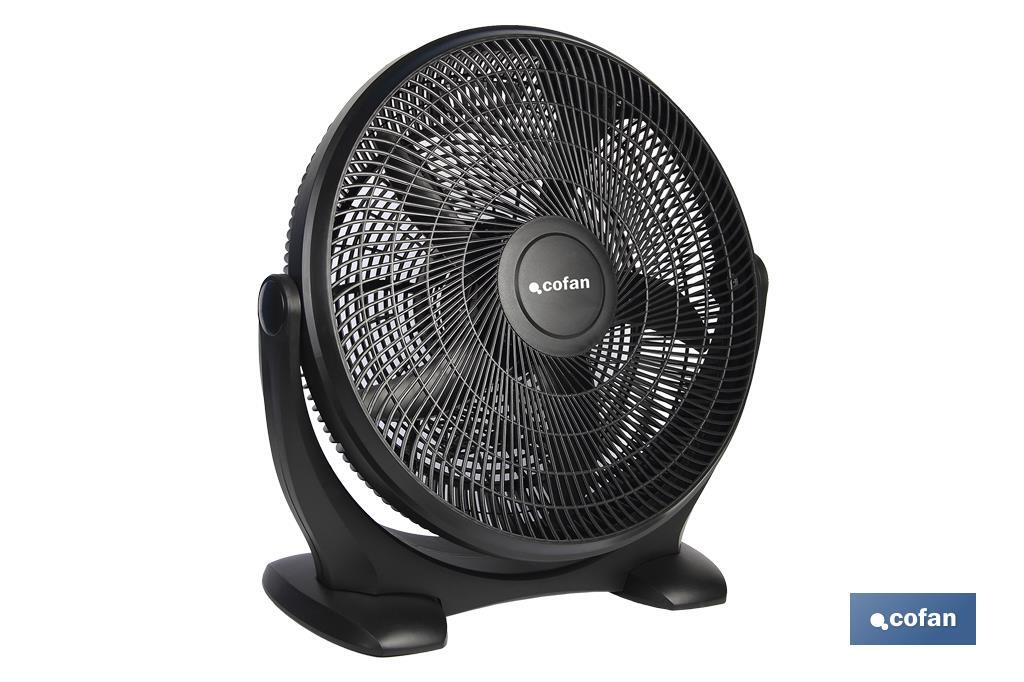 VENTILADOR DE SUELO 5 PALAS 3 VELOCIDADES 90W NEGRO