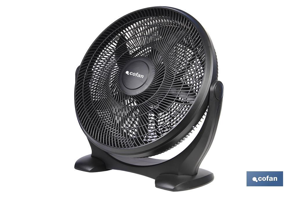 VENTILADOR DE SUELO 5 PALAS 3 VELOCIDADES 90W NEGRO