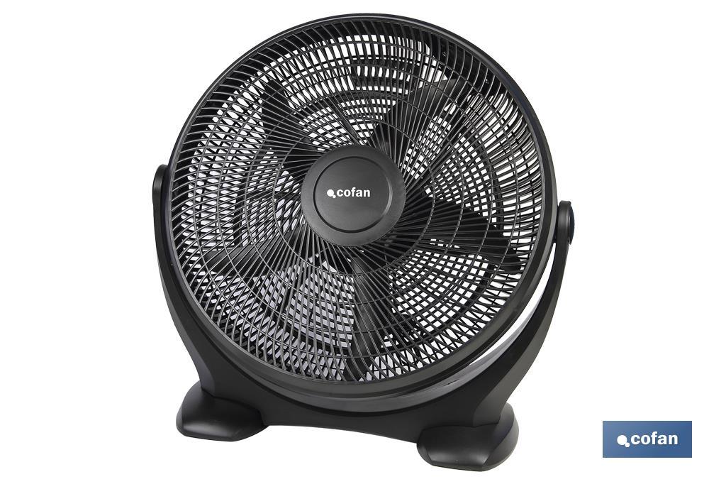 VENTILADOR DE SUELO 5 PALAS 3 VELOCIDADES 90W NEGRO