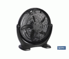 VENTILADOR DE SUELO 5 PALAS 3 VELOCIDADES 90W NEGRO