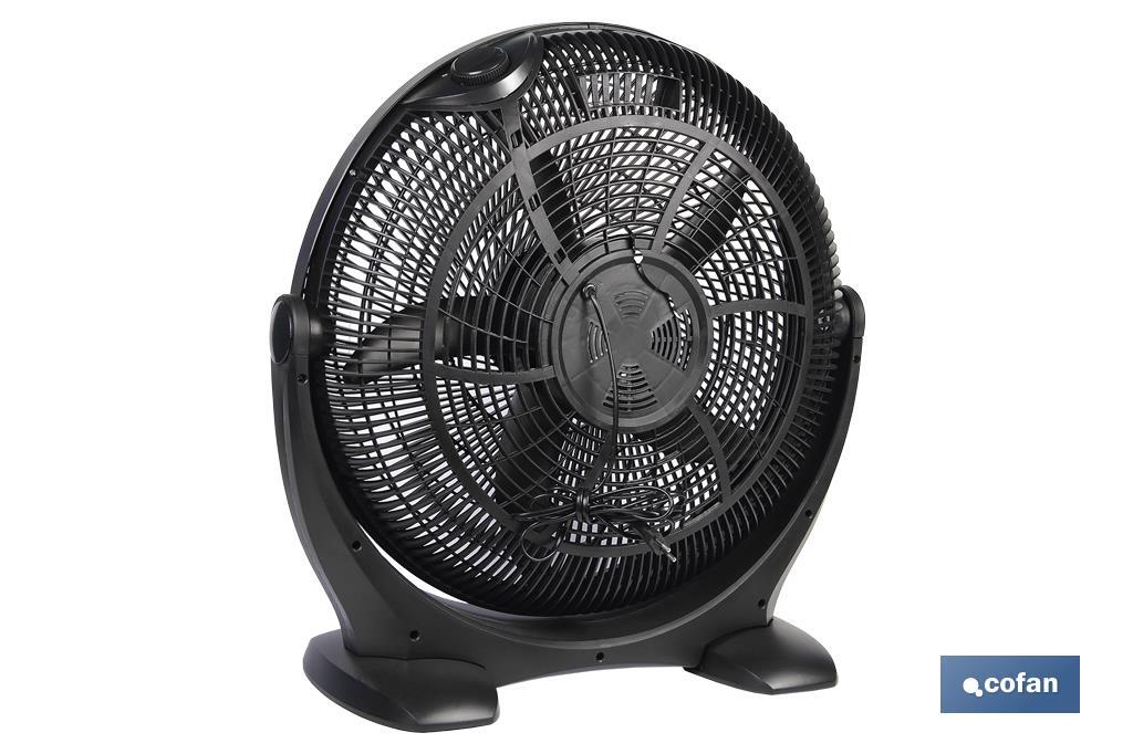 VENTILADOR DE SUELO 5 PALAS 3 VELOCIDADES 90W NEGRO