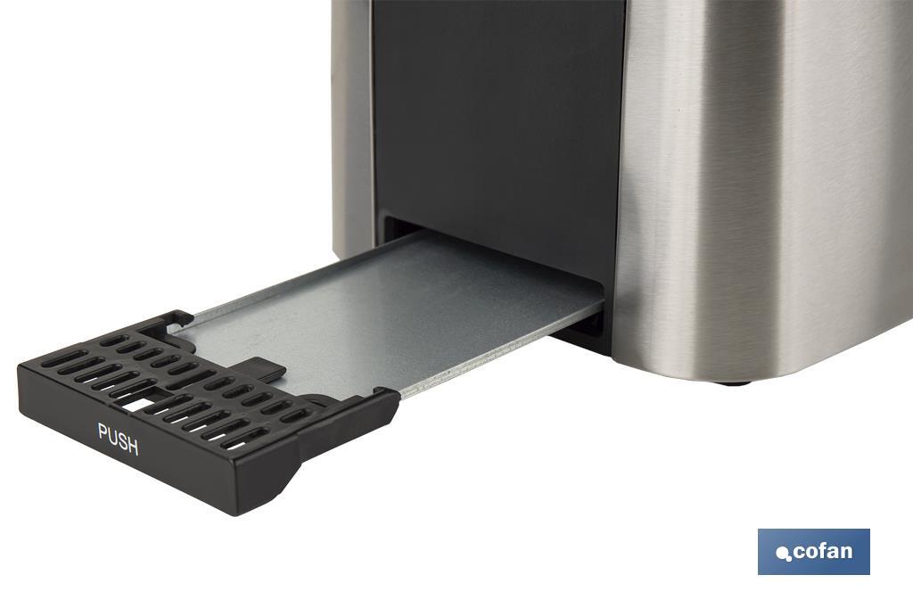 TOSTADOR ANTIHUELLAS 2 RANURAS GRANDES  ACERO INOXIDABLE PANTALLA DIGITAL 35 X 16 X 19 CM 1500 W