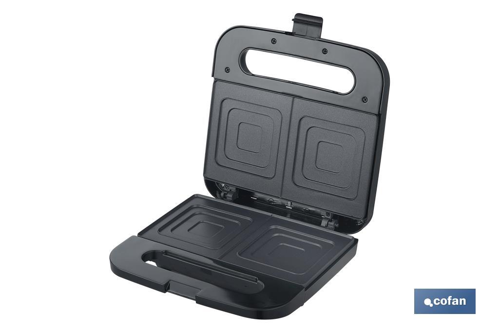 SANDWICHERA COLOR ACERO /NEGRA 750 W 23.7 X 23.3 X 8 CM