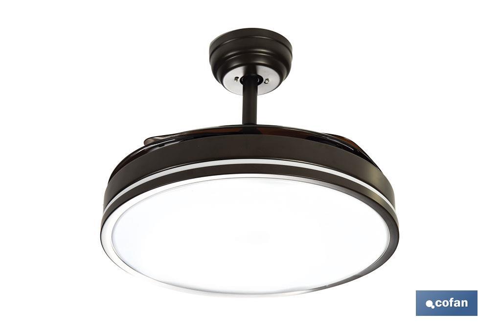 VENTILADOR DE TECHO CON ASPAS DESPLEGABLES Y LUZ LED 106CM 65 W