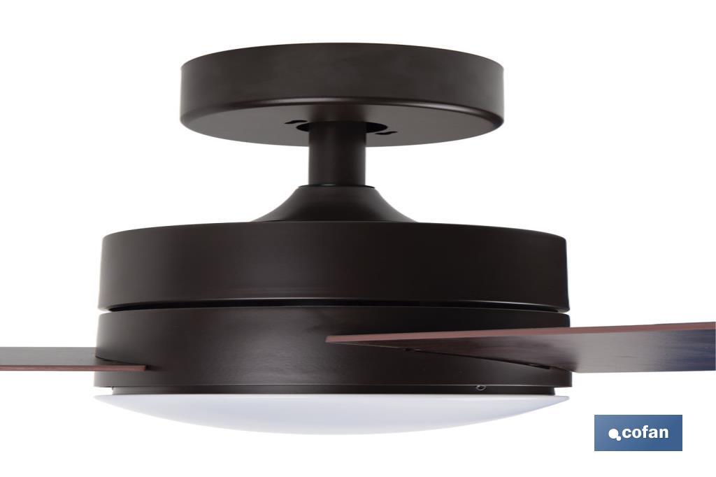 VENTILADOR DE TECHO CON ASPAS EN MADERA Y LUZ LED 132 CM 55 W