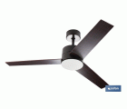 VENTILADOR DE TECHO CON ASPAS EN MADERA Y LUZ LED 132 CM 55 W