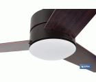 VENTILADOR DE TECHO CON ASPAS EN MADERA Y LUZ LED 132 CM 55 W