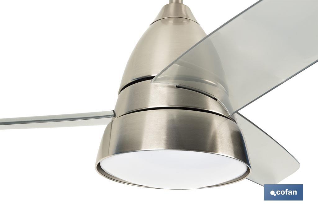 VENTILADOR DE TECHO DE ACERO CON LUZ LED 92 CM 55 W