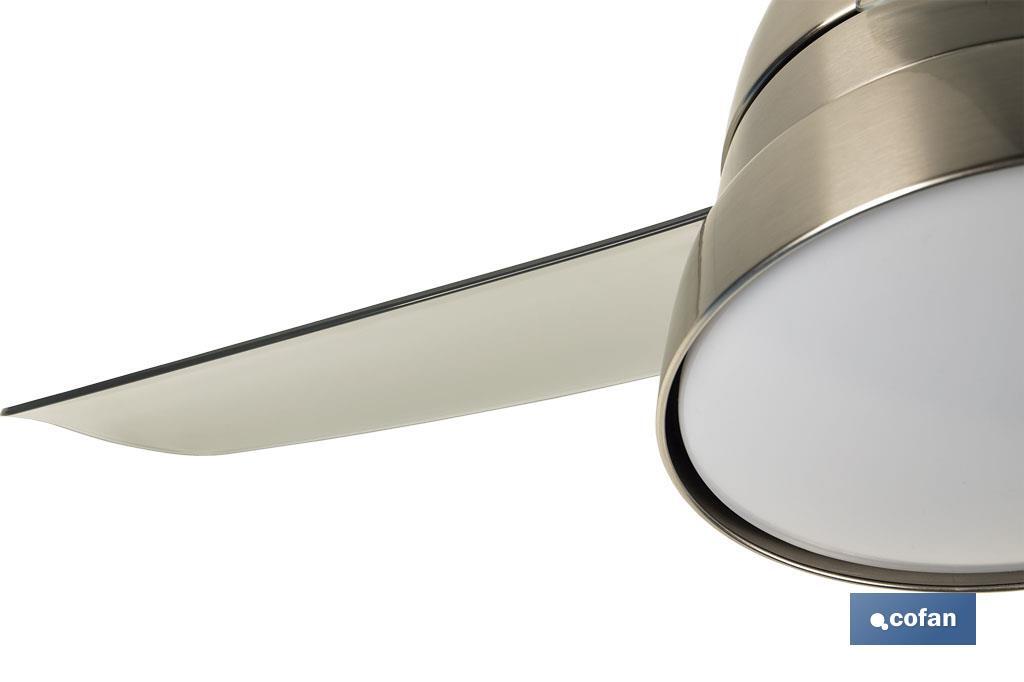 VENTILADOR DE TECHO DE ACERO CON LUZ LED 92 CM 55 W