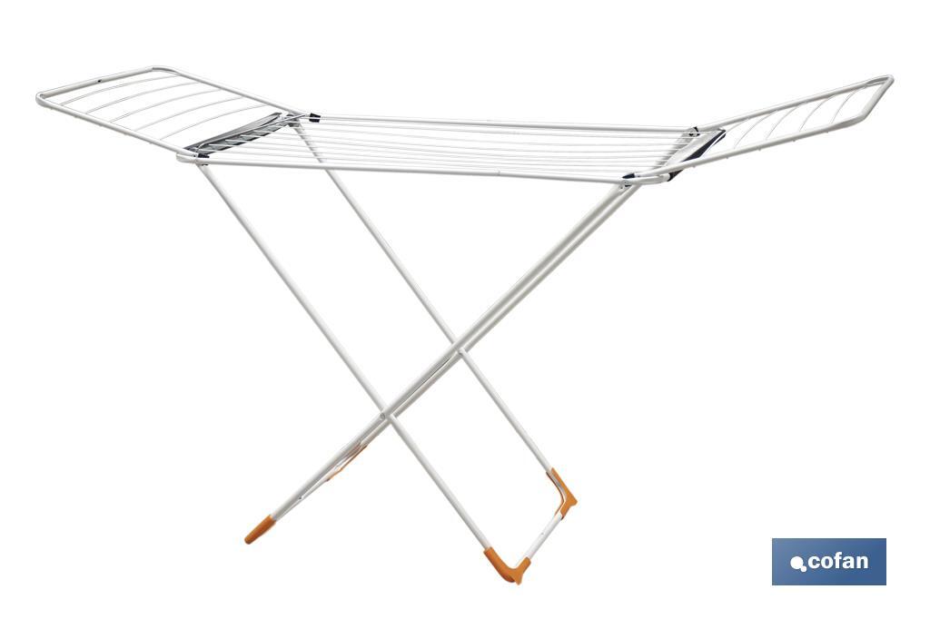 TENDEDERO SUELO CON ALAS PLEGABLES DE ACERO+ RUEDAS,18 m