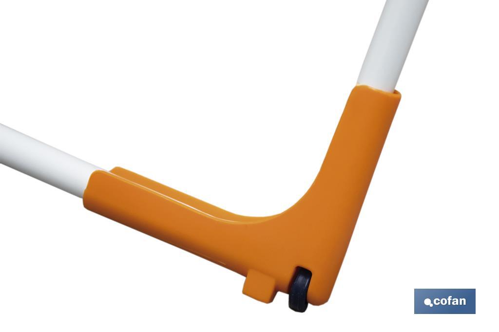 TENDEDERO SUELO CON ALAS PLEGABLES DE ACERO+ RUEDAS,18 m