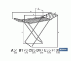 TENDEDERO SUELO CON ALAS PLEGABLES DE ALUMINIO + RUEDAS.18 m
