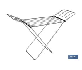 Tendedero de Suelo | Con Alas Plegables | Fabricado en Acero Inoxidable y Polipropileno