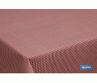 Rollo de mantel resinado con estampado de Cuadritos Vichy en rojo | Medidas: 1,40 x 20 m