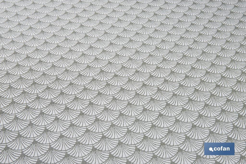 MANTEL REDONDO ARCOS VERDES ANTIMANCHAS RESINADO JACQUARD CONFECCIONADO 50% ALGODÓN 50% POLIESTER 1,40 M