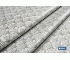 MANTEL REDONDO ARCOS VERDES ANTIMANCHAS RESINADO JACQUARD CONFECCIONADO 50% ALGODÓN 50% POLIESTER 1,40 M
