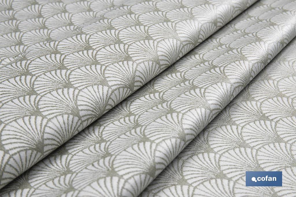 MANTEL REDONDO ARCOS VERDES ANTIMANCHAS RESINADO JACQUARD CONFECCIONADO 50% ALGODÓN 50% POLIESTER 1,40 M