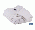 Albornoz Color blanco | 100% algodón | Gramaje 500g/m² | Varias Tallas