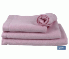 TOALLA BAÑO ROSA CLARO GR.580/M2 GAMA  FLOR 100X150cm