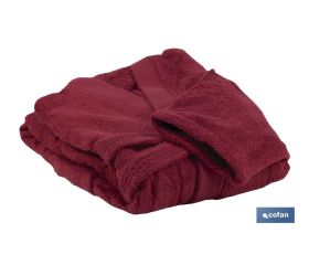 Albornoz | Modelo París | Color Burdeos | 100% algodón | Gramaje 500g/m² | Varias Tallas