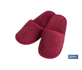 Zapatillas de Baño | Modelo París | Color Burdeos | 100% Algodón | Gramaje 500g/m² | Talla M o L