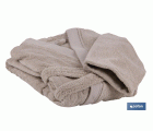 Albornoz | Modelo Abisinia | Color Beige | 100% algodón | Gramaje 500g/m² | Varias Tallas