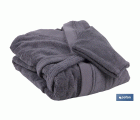 Albornoz Color Antracita | Modelo Piedra | 100% Algodón | Gramaje 500g/m² | Varias Tallas