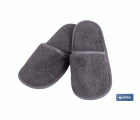 Zapatilla Baño | Color Gris Antracita | Modelo Piedra | 100% Algodón | Gramaje 500g/m² | Talla M o L