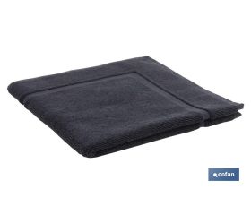 Alfombra Baño | Modelo Brillante| Color Negro | 100% Algodón | Gramaje 1000g/m² | Medidas 60 x 60 cm