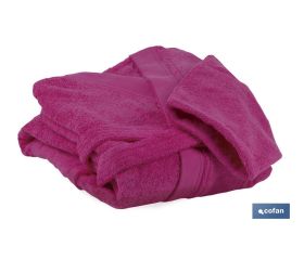 Albornoz en | Color Fucsia | Modelo Primavera | 100% Algodón | Gramaje 500g/m² | Varias Tallas