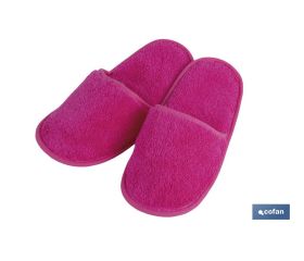 Zapatillas de Baño | Color Fucsia | Modelo Primavera | 100% Algodón | Gramaje 500g/m² | Talla M o L
